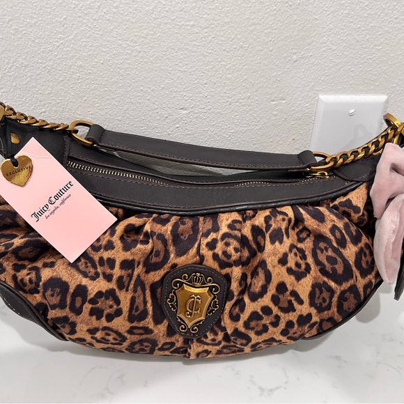 Viral!!!!  Juicy Couture cheetah Hobo Romance Shoulder Bag with matching wallet. - Picture 5 of 6